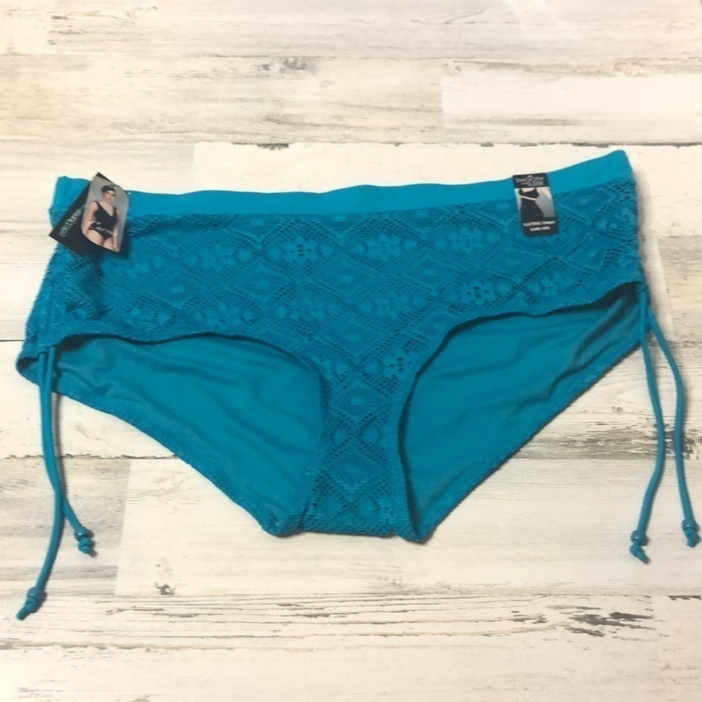 Marie Meili Swim Bottom Curves Sea Green Hipster Netting XXXL